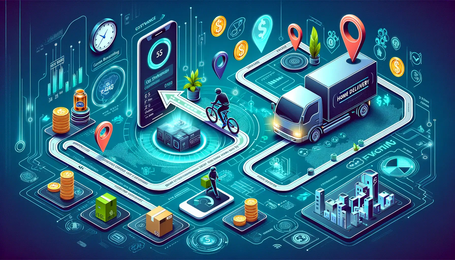 Imagen de portada: Optimización de costes en la operación de recados a domicilio